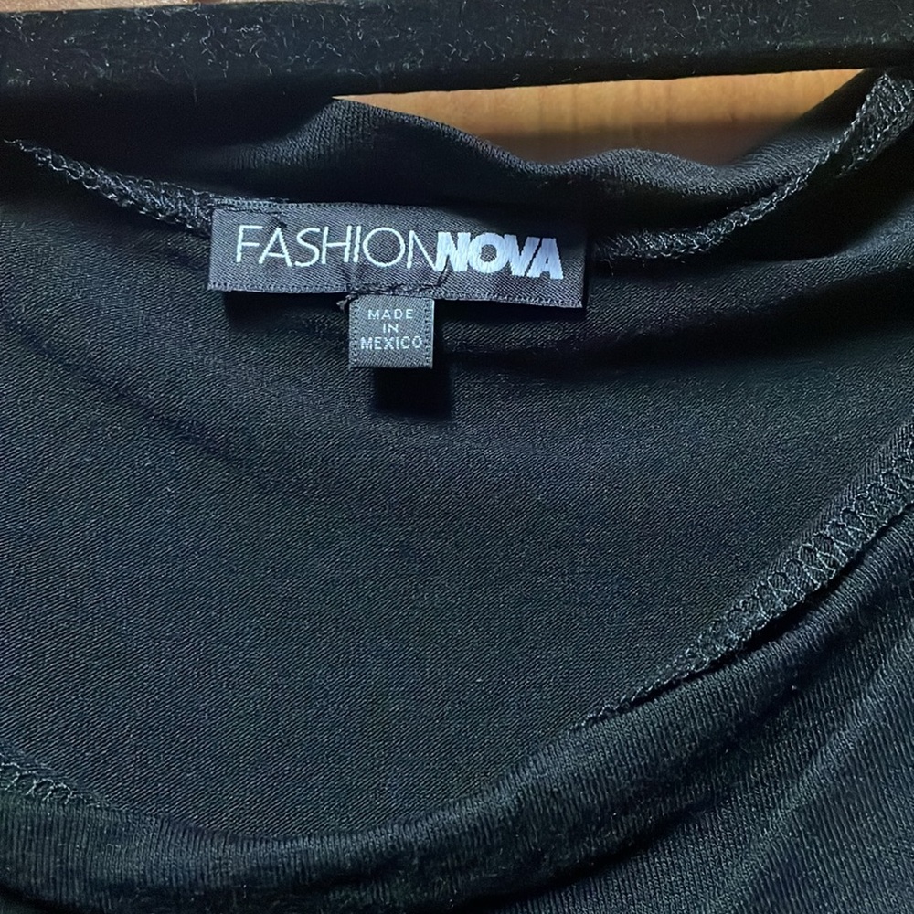 NWOT Fashionova Off The Shoulder Top - Black - Size 1X - Picture 9 of 11